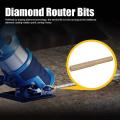 6.35x7x65mm Diamond Bits Brazed Diamond Straight Router Bit