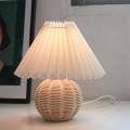 Pleats Lampshade for Table Lamp Standing Lamps Japanese Style -beige
