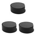 Set Of 6 Leather Drink Coasters Round Cup Mat Pad Kitchen Use Black