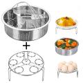 Steamer Basket Fits Pot 5,cooker, Stainless Steel, 3 Pcs Set