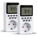 Digital Timer Switch, Programmable Plug-in Timer Switch 2pcs Eu Plug