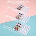 14 Boxes Mini Quick Fix Sewing Kit Plastic Threaded Needle Holder
