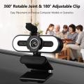 1080p High-definition Webcam Auto Focus with Ring Light Built-in