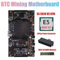 H61 X79 Btc Miner Motherboard with E5 2620 V2 Cpu+24pins Connector