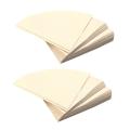 80x Filter Cup Coffee Filter Papers Wooden Drip Paper Cone Shape