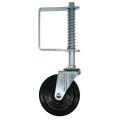 4 Inch Rubber Brake Wheel Heavy Duty Flat Springless Swivel Caster