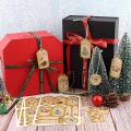 150 Pcs Christmas Kraft Paper Tags with Cotton String for Diy Craft