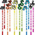 24pcs Music Notes Pencils with Wood Music Note for Students Teachers