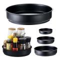 360 Rotating Tray Kitchen Storage Container Spice Jar Snack -m