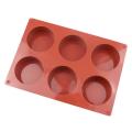 2 Pcs Chocolate Cookie Mold 6-cavity Round Silicone Baking Mold