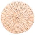 4 Pcs Natural Weave Placemats Round Braided Rattan Tablemats 7.9 In
