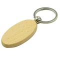 60pcs Blank Oval Wooden Key Chain Diy Pendant Keyring Tags Gifts