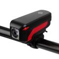 2000mah Bicycle Flashlight Horn Press Alarm Bell Usb Waterproof Red