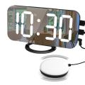 Led Alarm Clocks B , Led Clock with Temperature Display Snooze Black
