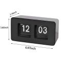 Automatic Flip Clock,digital Page Down for Family Bedroom(black,1pcs)