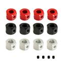 4pcs 5mm to 12mm Combiner Wheel Hub Hex Adapter for Wpl Rc Car,black