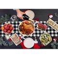 72inch Reversible Burlap & Cotton Table Runner, Black and White