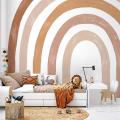 6 Pcs Diy Wall Stickers for Kids Room Decoration Rainbow Wall Decal