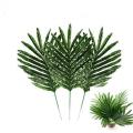 72 Pcs 2 Kinds Tropical Plant Artificial Palm Leaves Turtle Leaf