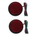 1x Led Round Reflectors Rear Tail Brake Stop Marker Light, Red