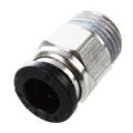 10 Pcs 1/4" Pt Male Thread 8mm Push In Joint Pneumatic Connector