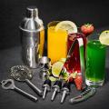 Cocktail Shaker Set, 12 Piece Accessories with Stainless Steel Stand