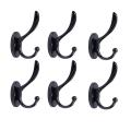 6pcs Hardware Wall Hooks for Hanging Coats Key, Towel, Bags,cup, Hat
