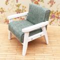 1/12 Dollhouse Miniature Single Sofa Arm Chair - Dolls Couch,green