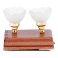 1:12 Dollhouse Double Head Led Ceiling Light,for Dollhouse Decor Led