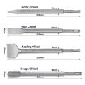 5-piece Chisel Set for Sds Plus, Pointed Chisel and U-shaped Chisel