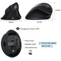 Vertical Wireless Mouse,rechargeable Optical Silent Ergonomic Mouse