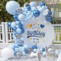 Blue Macaron Balloon Garland Arch Kit Birthday Party Decor Balloon