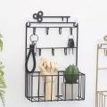 Wall Mounted Mail and Key Holder Rack Organizer Pocket (white)