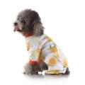 Orange Print Dog Pajamas, Cotton Dog Nightclothes, for Dogs Puppy -s