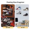 Clear Floating Sneaker Shelves (wall Mounted) for Displaying Shoes
