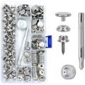 152pcs Fastener Screw Snaps Kit with Tool, for Boat Cover Furniture
