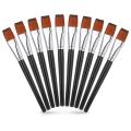 10pcs Paint Brushes for Detail Painting Oil Watercolor Art -black
