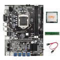 B75 Eth Mining Motherboard+cpu+ddr3 4gb 1600mhz Ram+sata Cable