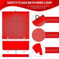 2pcs 18x18 Inch Safety Flags with Wire Safety Flag Warning Flag,red
