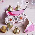 50pcs Baby Trolley Candy Boxes Candy Box Decor Birthday Gift (pink)