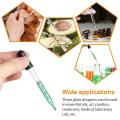 20pcs 1ml Glass Liquid Droppers, Eye Dropper Pipettes with Black