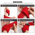 Skdk 2pcs/pair Gym Fitness Weightlifting Hand Grips Band-red