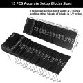 15pcs Setup Blocks Set, for Router and Table Saw Accessories Black