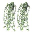 Artificial Potted Plants Fake Vine Hanging Leaves Home Kitchen Garden