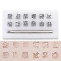12pc Constellations Pattern Stamping Punch Tool for Diy Leather Craft