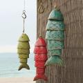 Colored Kois Wind Chimes Hanging Fish Pendant for Garden Home Decor-b