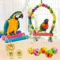 Pet Birds Cage Toys Chewing Hanging Bell Toys for Parrot Cockatiel