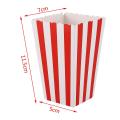 12 Cinema Stripes Party Small Candy Favour Popcorn Bags Boxes,red