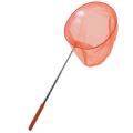 Outdoor Net Bag Stainless Steel Telescopic Catching Net-orange