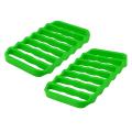 2 Pack Non Stick Cooling Rack for Meat Silicone Baking Rack Green
